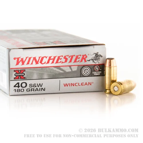 500Rounds of .40 S&W Ammo by Winchester - 180gr BEB