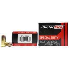 Sinterfire Special Duty (sd) 45 ACP 155 Grain Lead Free Frangible Hollow Point SF45155SD