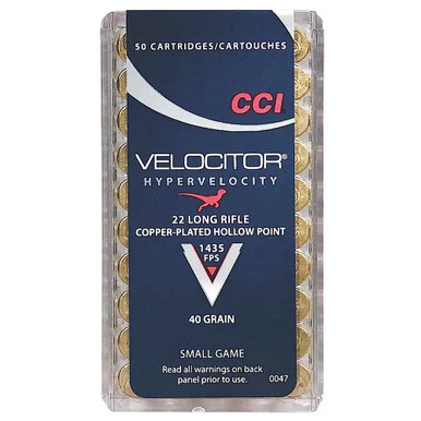 CCI Speer Velocitor 22 LR 40 Grain Gilded Lead Hollow Point Ammo, 50 Round Box (47)