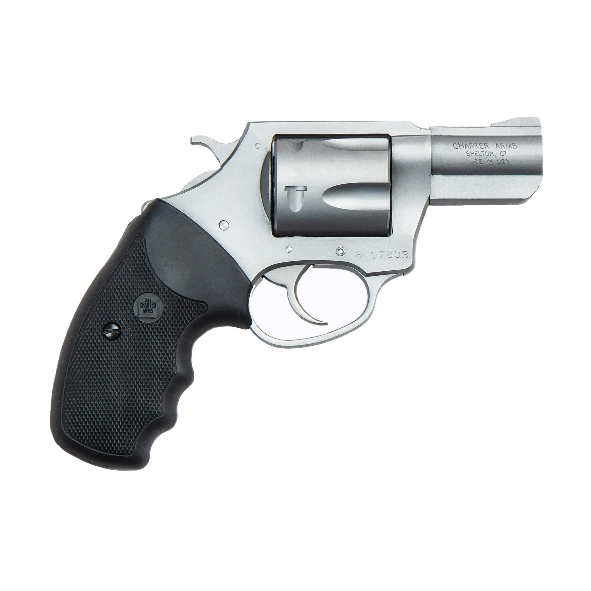 Charter Arms, Pitbull, Revolver, 9MM, 2" Barrel, Steel, Stainless Finish, Rubber Grips, Fixed Sights, 5 Rounds - CH79920