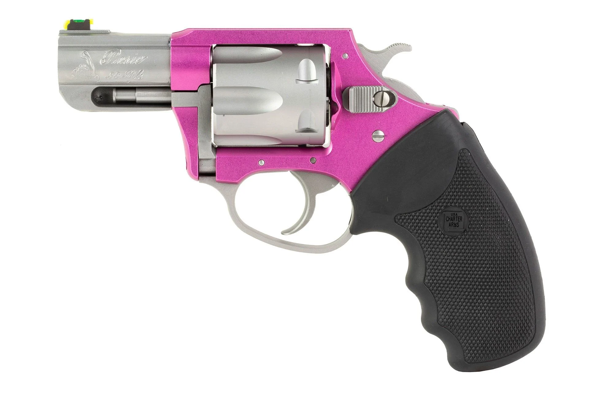 Charter Arms Rosie Double Action Revolver 38 Special 2.2" Barrel Aluminum Receiver - Pink and Silver - CH53630