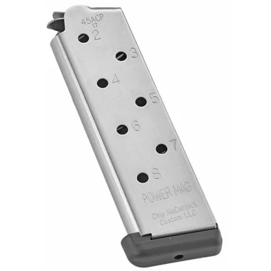 CMC Triggers Power Mag Plus, Magazine, 8 Rds, Silver