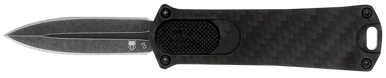 CobraTec Knives 952BLKDAGNS, 1.75" Dagger, Stonewashed D2 Steel, Black Anodized Aluminum Handle