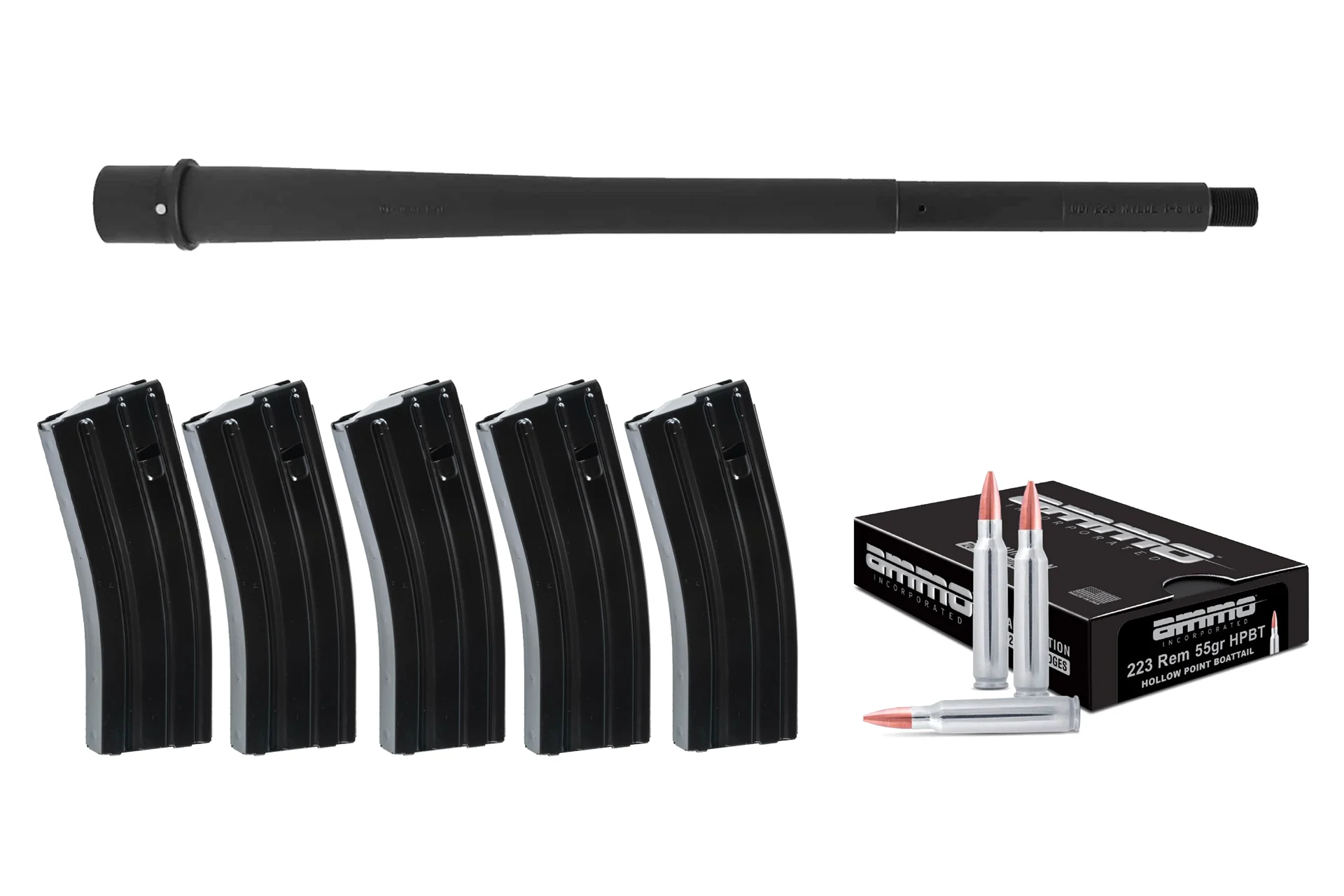 Criterion Barrels 13.9" .223 Wylde Core Phosphate/Chrome-Lined Midlength Barrel + 5 Mags & 200 rounds of .223
