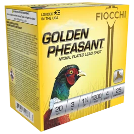 Fiocchi Golden Pheasant 20 Gauge 3 1 1/4 oz 4 Shot 203GP4