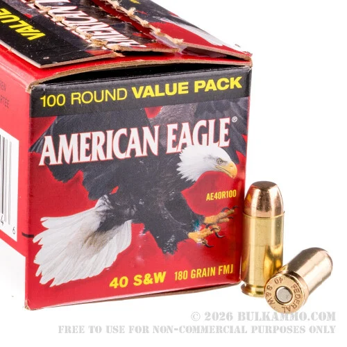 500Rounds of .40 S&W Ammo by Federal - 180gr FMJ
