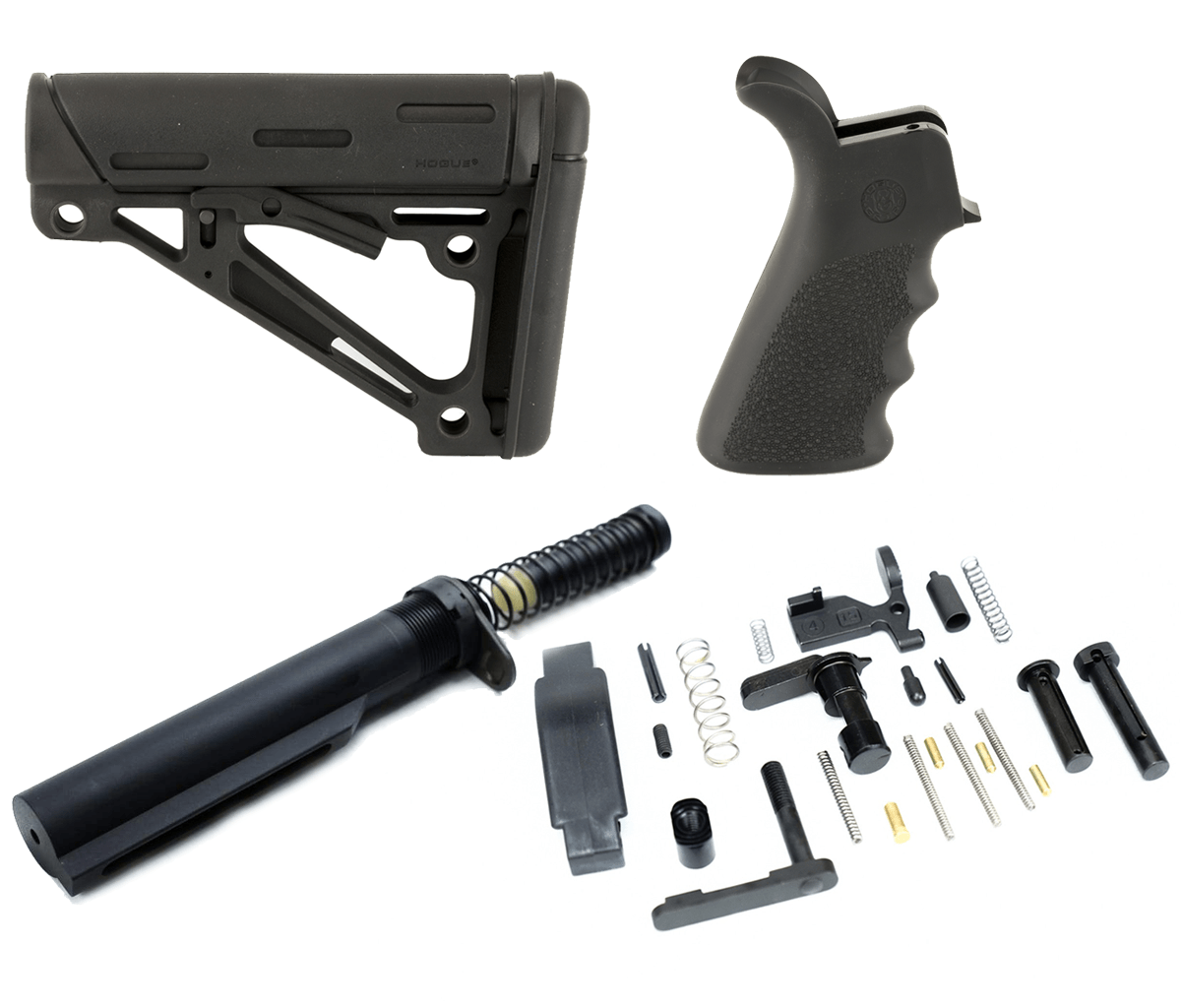 Dirty Bird AR-15 Carbine Hogue Lower Build Kit Minus FCG