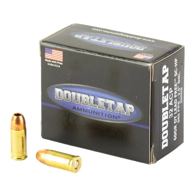 DoubleTap Ammunition DBLTAP, 32 ACP, 60GR LF HP, 20 Rds