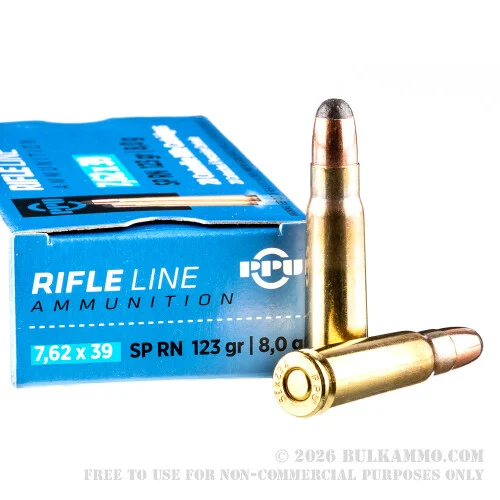 1000 Rounds of 7.62x39mm Ammo by Prvi Partizan - 123gr SP