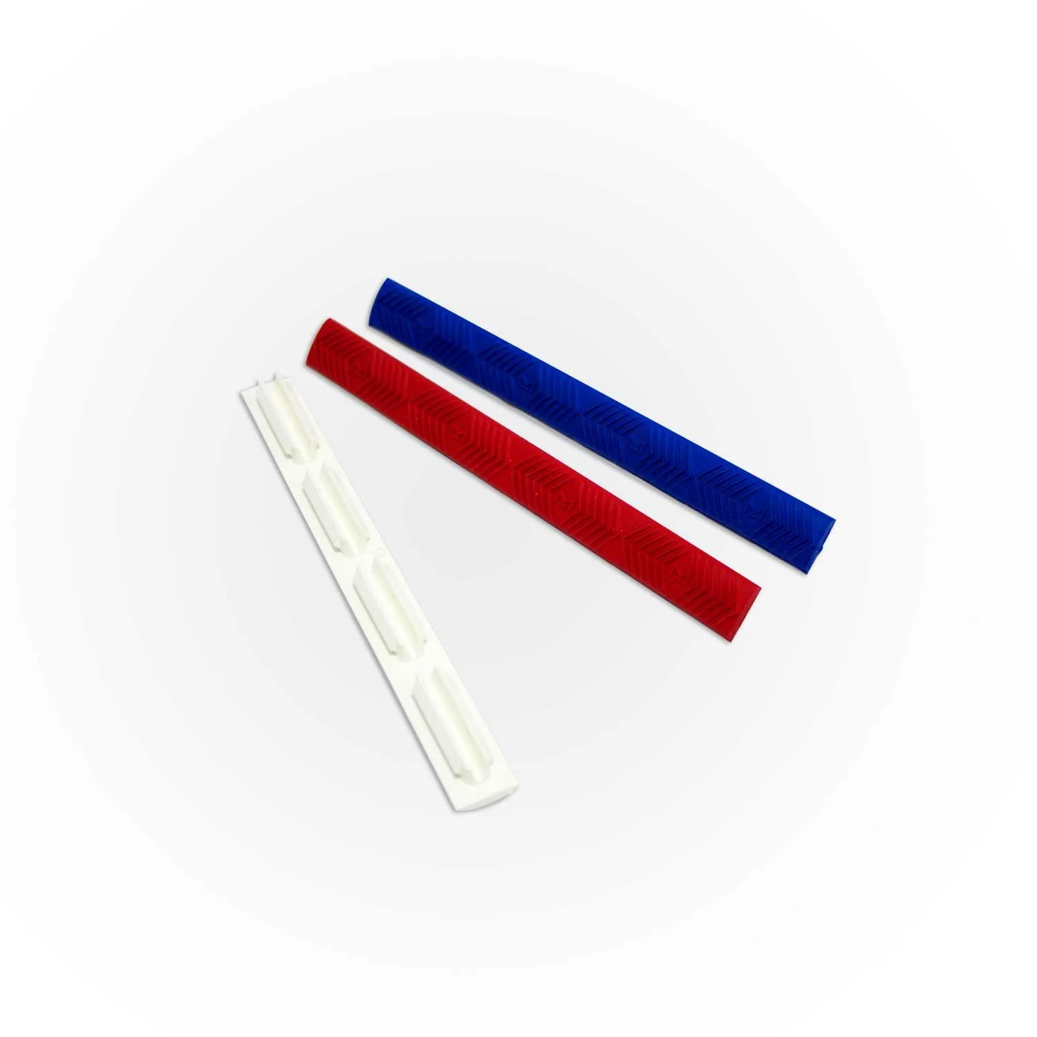 Ergo 4-Slot M-LOK WedgeLok Rail Covers 3PK 1 each Red, White, and Blue 4332-3PK-RWB - 4332-3PK-RWB