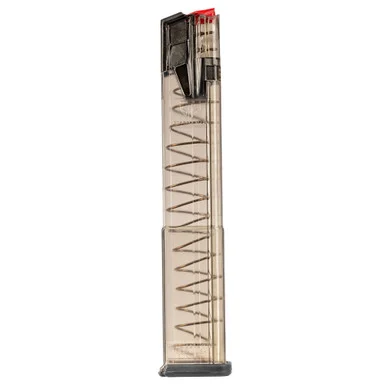 ETS Omega Magazine, 9MM, 30 Rds, Hardened Steel Feedlips, Clear Polymer