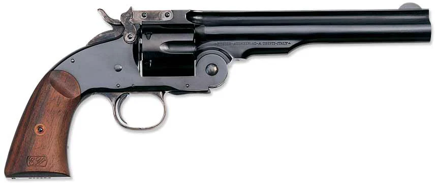 Uberti 1875 No. 3 2nd Model Top Break Revolver U348500, 45 Colt, 7", Walnut Grips, Blued Finish, 6 rds