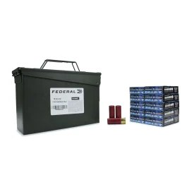 Federal PS 12 Gauge 2.75 1-1/4oz 000 Buck 50 Rounds In Heavy Duty Ammo Can