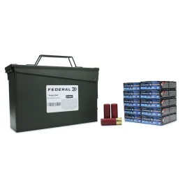 Federal PS 12 Gauge 2.75 12-Pellet 00 Buck 50 Rounds In Heavy Duty Ammo Can