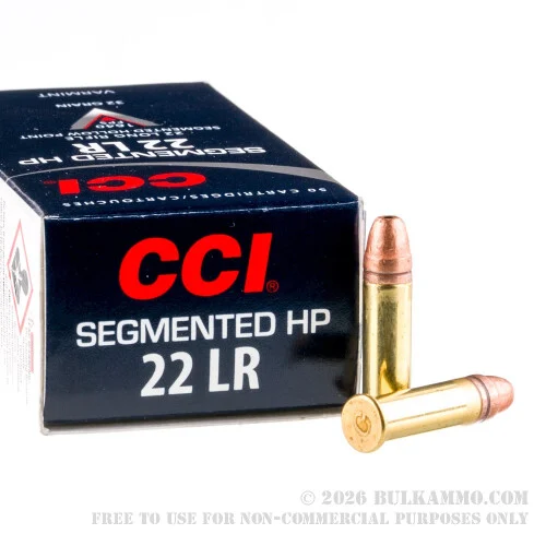 500Rounds of .22 LR Ammo by CCI - 32 gr Segmented HP