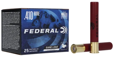Federal Game-Shok High Brass, 410 Gauge, 3" Shells, 25 Rds/Box, 10 Boxes/Case