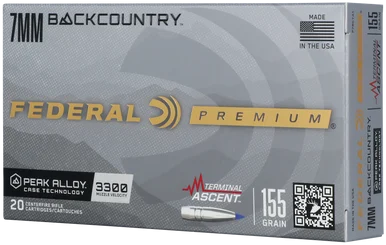 Federal P7BCTA1 BackCountry, 7MM BC, 155gr, Terminal Ascent