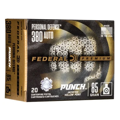 Federal Punch, 380 ACP, 85Gr, Jacketed Hollow Point