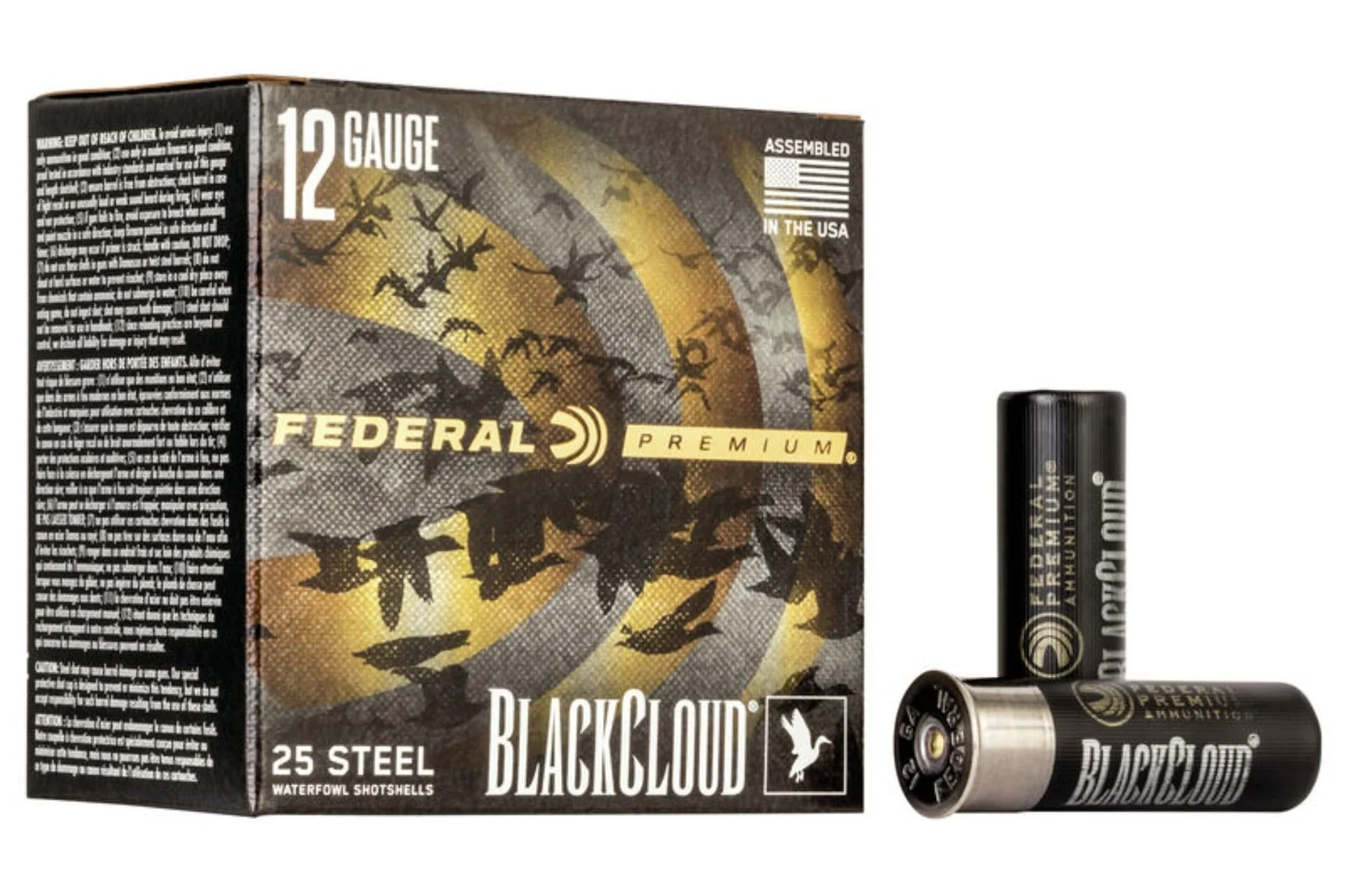 Federal PWBX1424 Black Cloud FS Steel 12 Gauge 3 1 1/4 oz 4 Shot Shotgun Ammo - 25 Rounds - FEPWBX1424