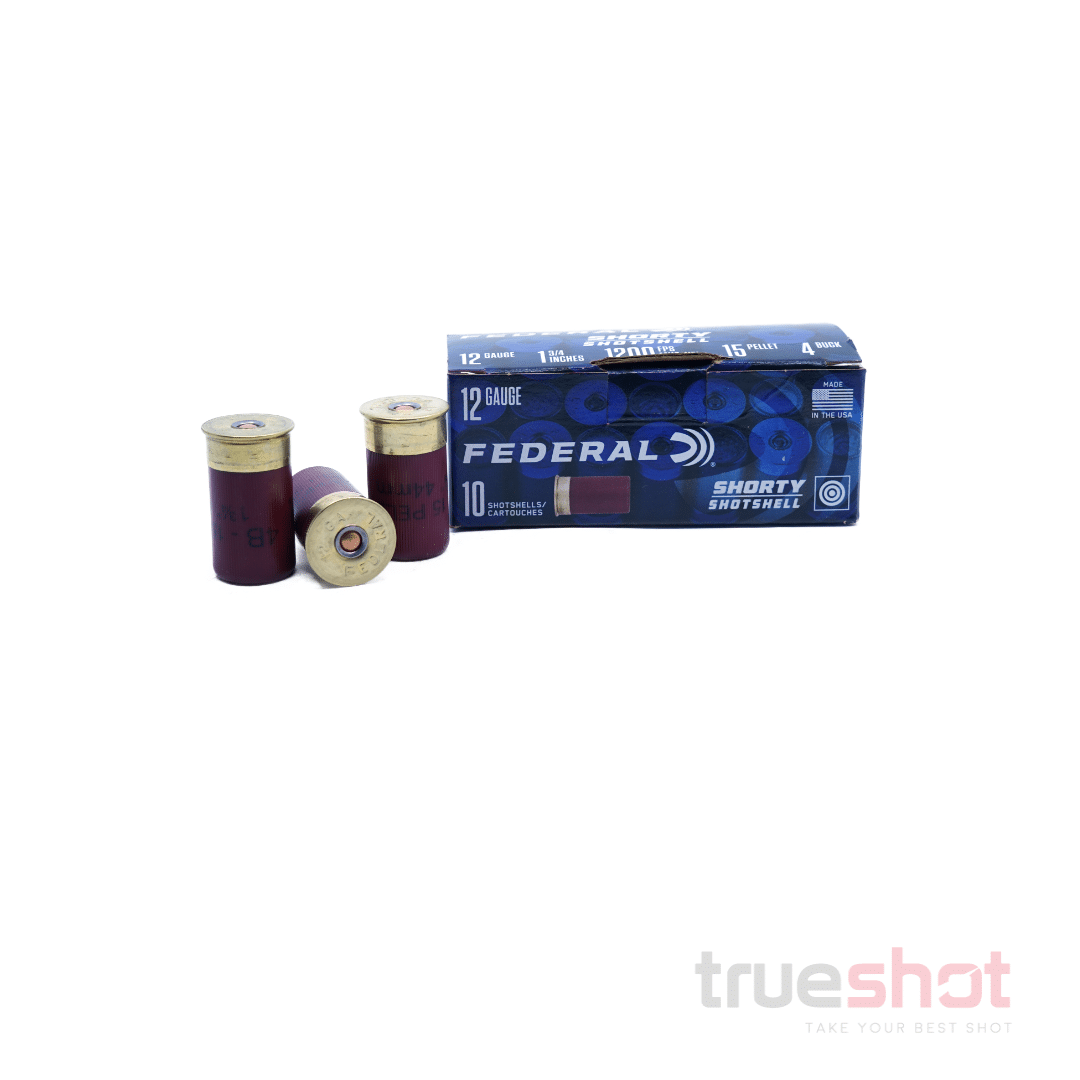 Federal - Shorty Shotshells - 12 Gauge - #4 Buck Shot - 1-3/4'' - 15 Pellet - 1200 FPS