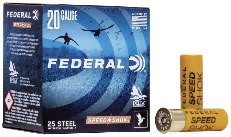 Federal Speed-Shok Waterfowl Steel 20 Gauge Ammunition 2-3/4" #6 3/4 oz Steel Shot Shotgun Ammo - 20 Rounds - SGE300H1