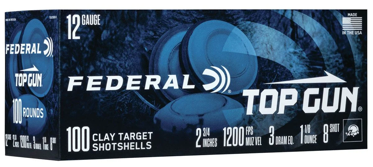 Federal Ammunition TG1210075 Top Gun 12 Gauge 2.75" 1 1/8 oz 1200 fps 7.5 Shot Shotgun Ammo - 100 Rounds - TG1210075