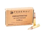 Federal Training 5.56×45 mm NATO Ammo 50 Grain Jacketed Hollow Point – XM556TRNT50