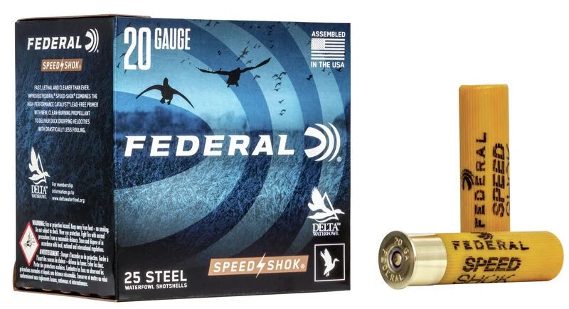 Federal WF2091 Standard Speed-Shok 20 Gauge 3" 7/8 oz 1 Shot Shotgun Ammo - 25 Rounds - WF2091