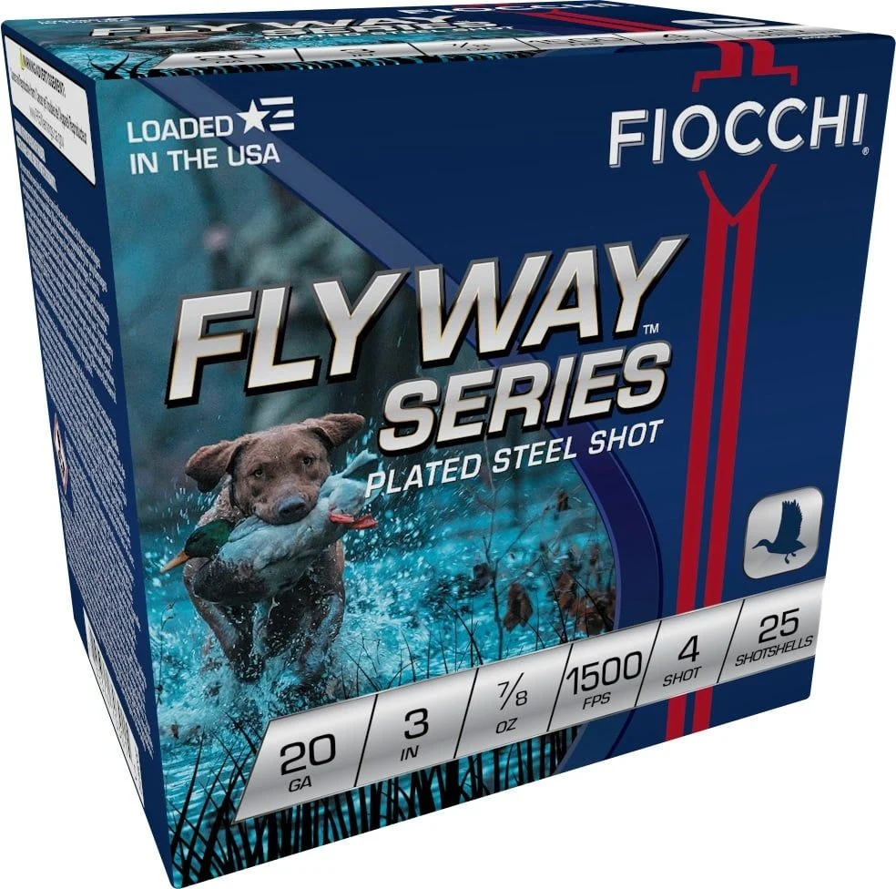 Fiocchi 203ST4 Flyway 20 Gauge 3" 7/8 oz 4 Shot Shotgun Ammo - 25 Rounds - 203ST4