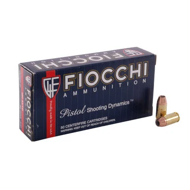 FIOCCHI 380 ACP 90 Grain JHP 50 Round Box Ammo (380APHP)