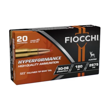 FIOCCHI Hyperformance 30-06 180gr SST 20/Box Rifle Ammo (3006HSC)