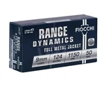 Fiocchi Range Dynamics 9mm Ammo 124 Grain Full Metal Jacket - 9APB