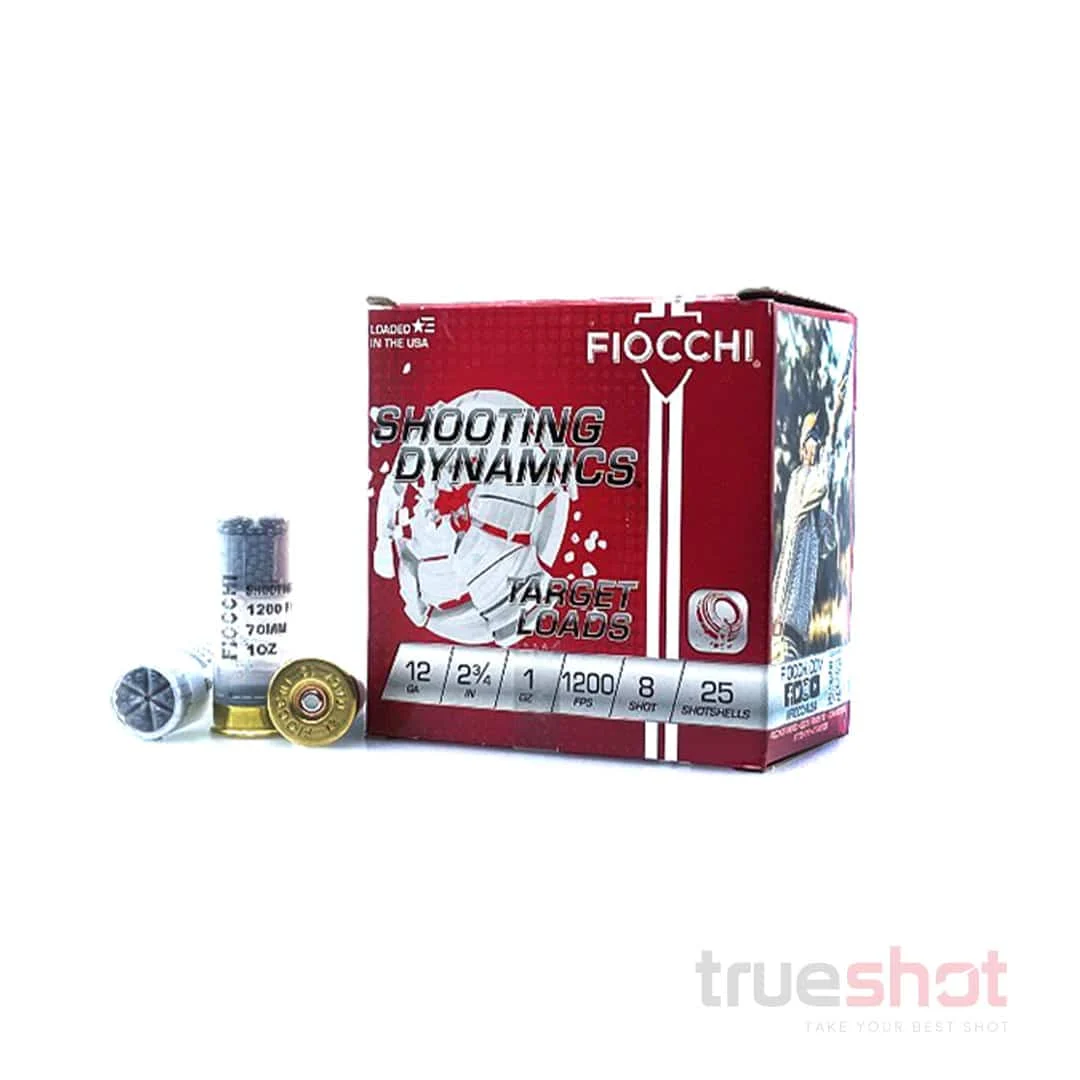 Fiocchi - Shooting Dynamics - 12 Gauge - #8 Shot - 2.75" - 1 oz. - 1200 FPS