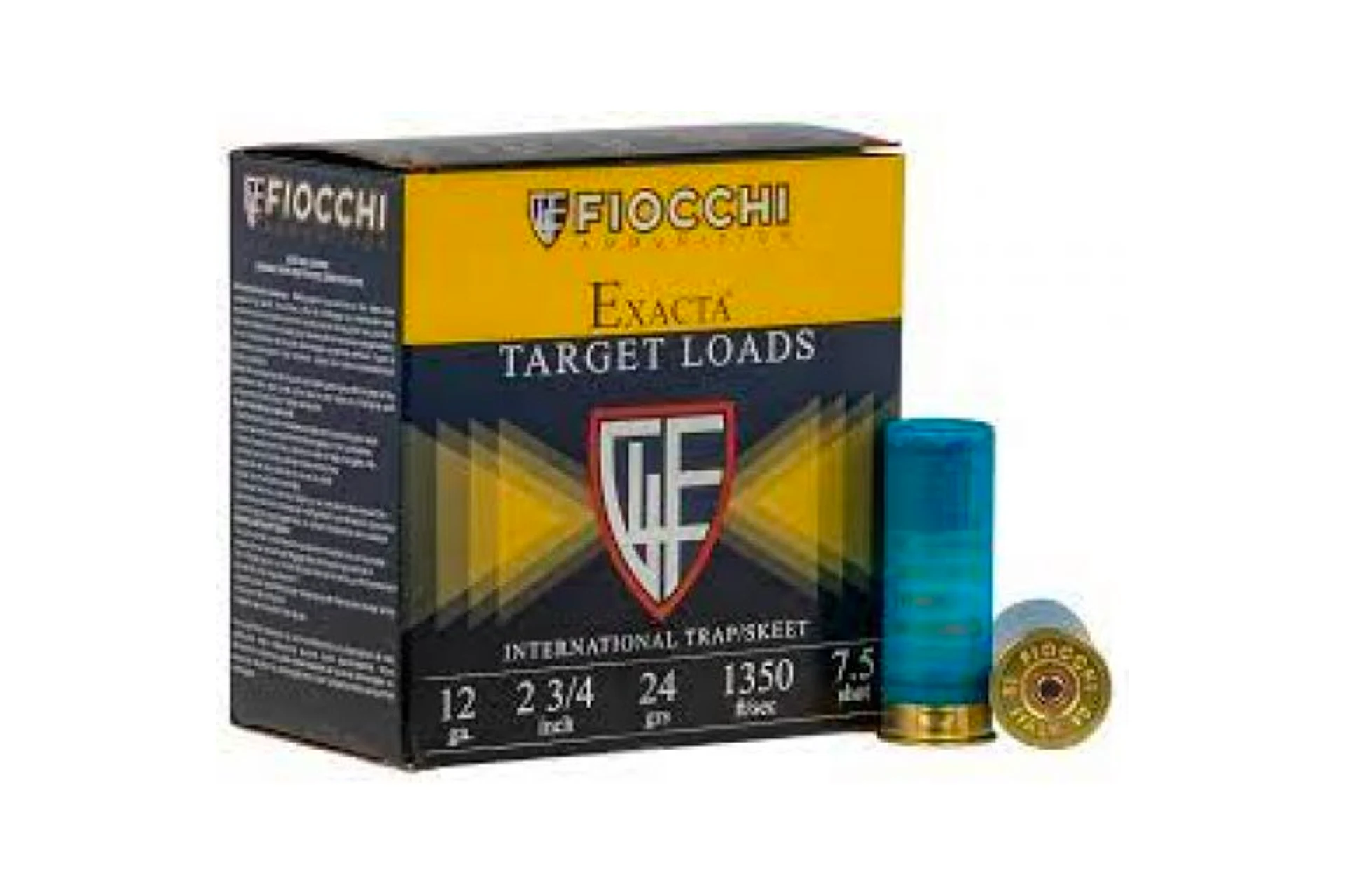 Fiocchi Exacta International Trap & Skeet 12 Gauge 2-3/4" #7.5 Shotgun Ammo - 25 Rounds - 12IN2475
