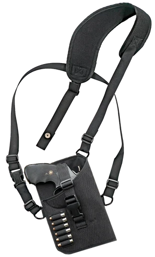 GrovTec US Inc GTHL15102R, Trail Pack Shoulder, Black Nylon Harness, Fits Med/Lg DA Revolver, 3-4" Barrel, Right Hand