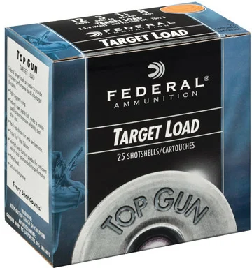 Federal Top Gun Target Shotgun Shells TG1228, 12 Gauge, 2.75 in, 1 oz, 1250 fps, #7.5 Lead Shot, 25 Rds/Bx