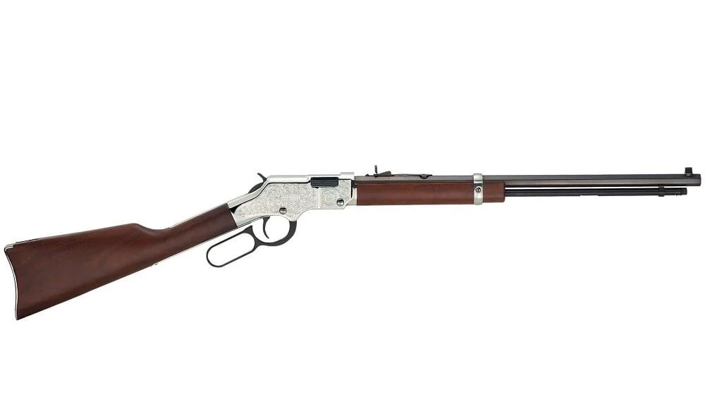 Henry Repeating Arms H004SEM Silver Eagle 20.50" 22WMR, 12+1Rd, Nickel-Plated Metal Finish & American Walnut Stock Right Hand (Full Size) - 96660