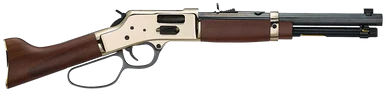 Henry Mare's Leg Side Gate, .357 Mag/.38 Spl, 12.9" Barrel, 5+1 Rds, Blued Octagon Barrel, Polished Hardened Brass Receiver, American Walnut Stock