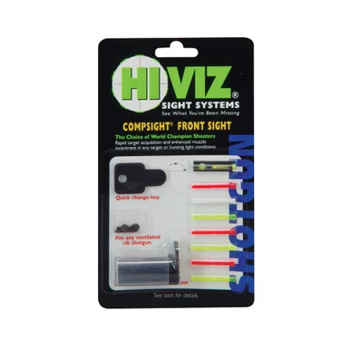 Hi-Viz CompSight Interchangeable Shotgun Sight, Fiber Optic, Green/Red/White