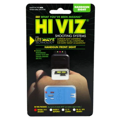 HiViz 1911 LiteWave Front Sight, Green Fiber Optic, Matte Finish
