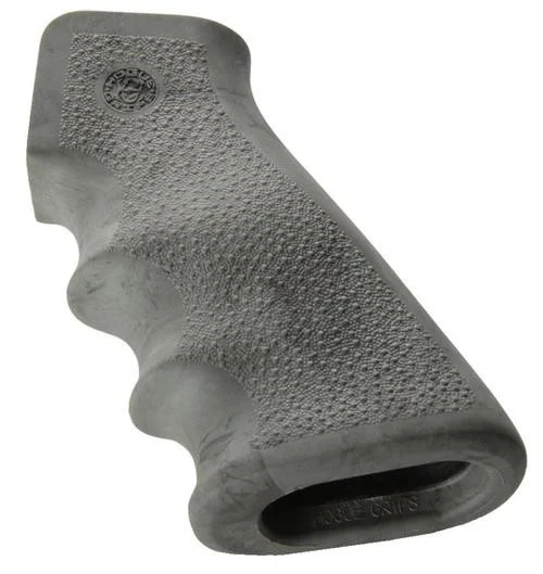 Hogue AR-15 Overmolded Rubber Grip, Finger Grooves Matte Ghillie Green