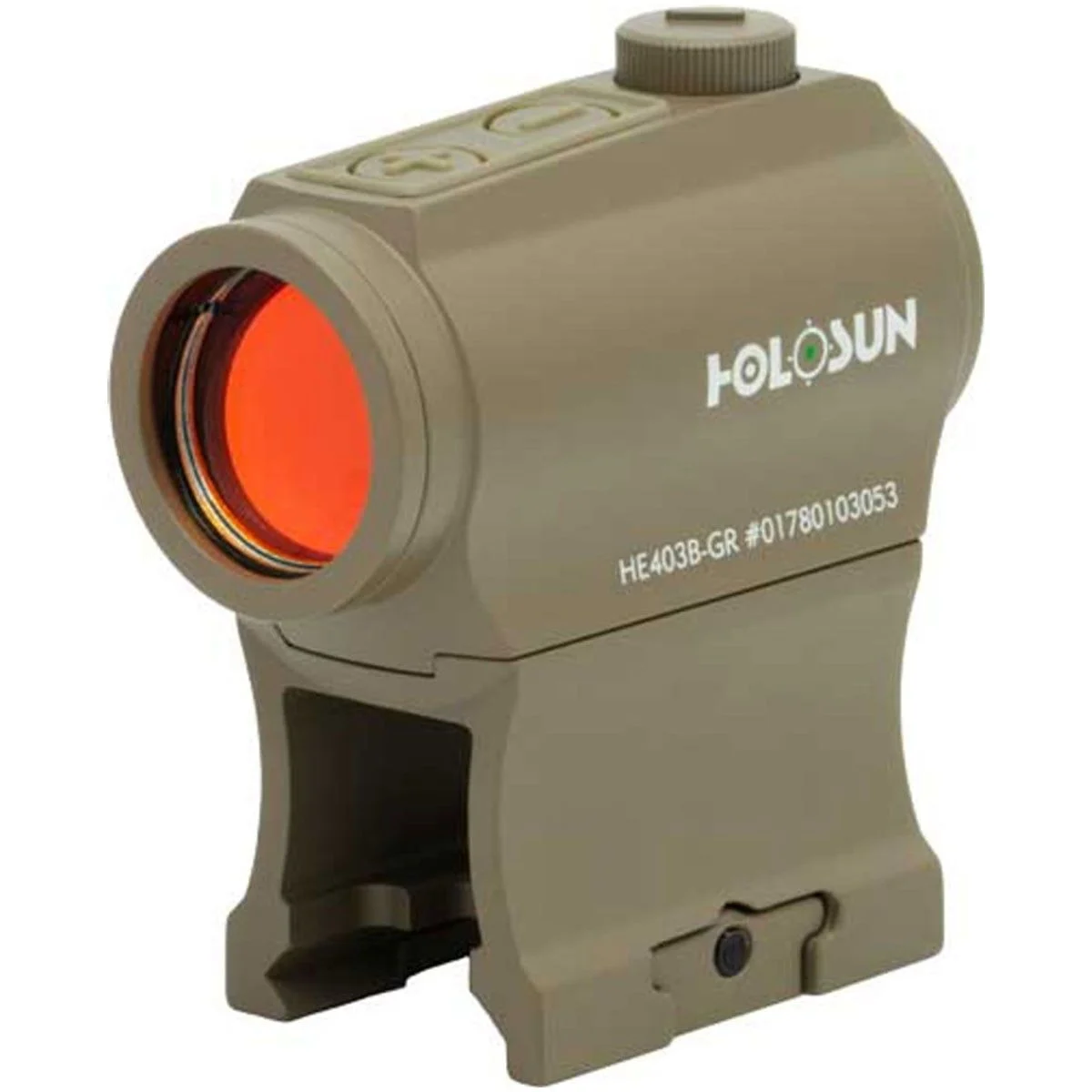 Holosun E403BGRFDE HE403B Flat Dark Earth Anodized 1x 2 MOA Green Dot Reticle Includes Battery/Lens Cloth/Mount/T10 L Key - HE403B-GR-FDE