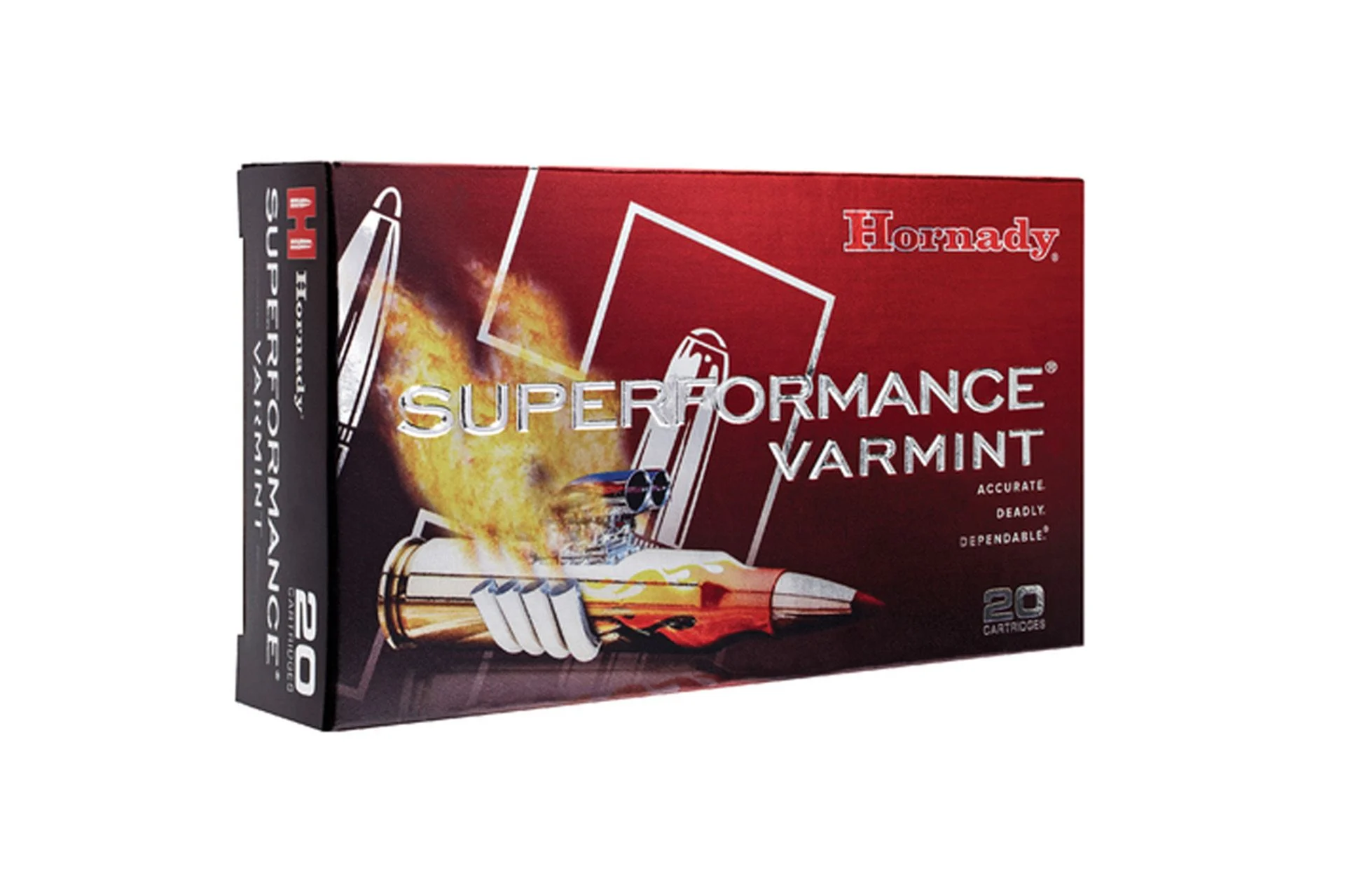 Hornady Superformance 22-250 50 Grain V-Max Rifle Ammo - 20 Rounds - 83366