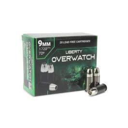 Liberty Overwatch 9mm 72 Gr Lead-Free HP Cavity