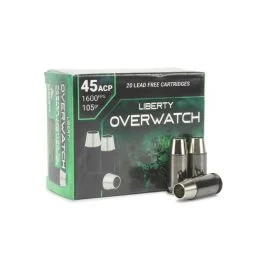 Liberty Overwatch 45 ACP 105 Grain Lead-Free Hollow Point Cavity