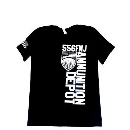 Ammunition Depot Vertical Print T-Shirt, Black