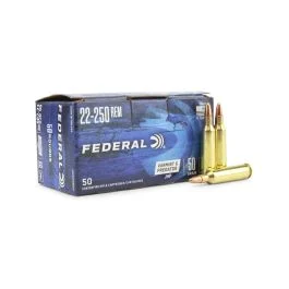 Federal Varmint & Predator 22-250 Remington 50 Gr JHP