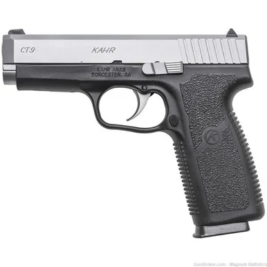KAHR CT9, 9MM, 4" Barrel, 8 Rds, Black/Matte Stainless