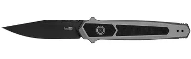 Kershaw Knives Launch 17, Automatic Knife, Gray Aluminum, Clip Point Blade
