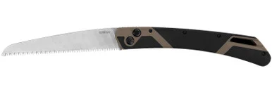Kershaw Knives Taskmaster 2, Folding Saw, Nickel Plated, Comfortable Grip